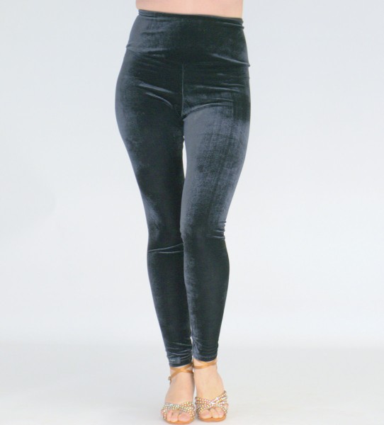 LEGGINGS aus Samt / Warme Leggings aus Samt in der Farbe Anthrazit