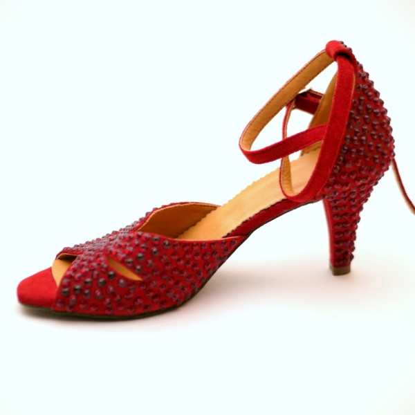 Rote Schuhe mit Strass - echte Hingucker!