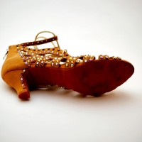 Vorschau: Handverzierte Latein Tanzschuhe in Hautfarbe Vorschau: Handverzierte Latein Tanzschuhe in Hautfarbe